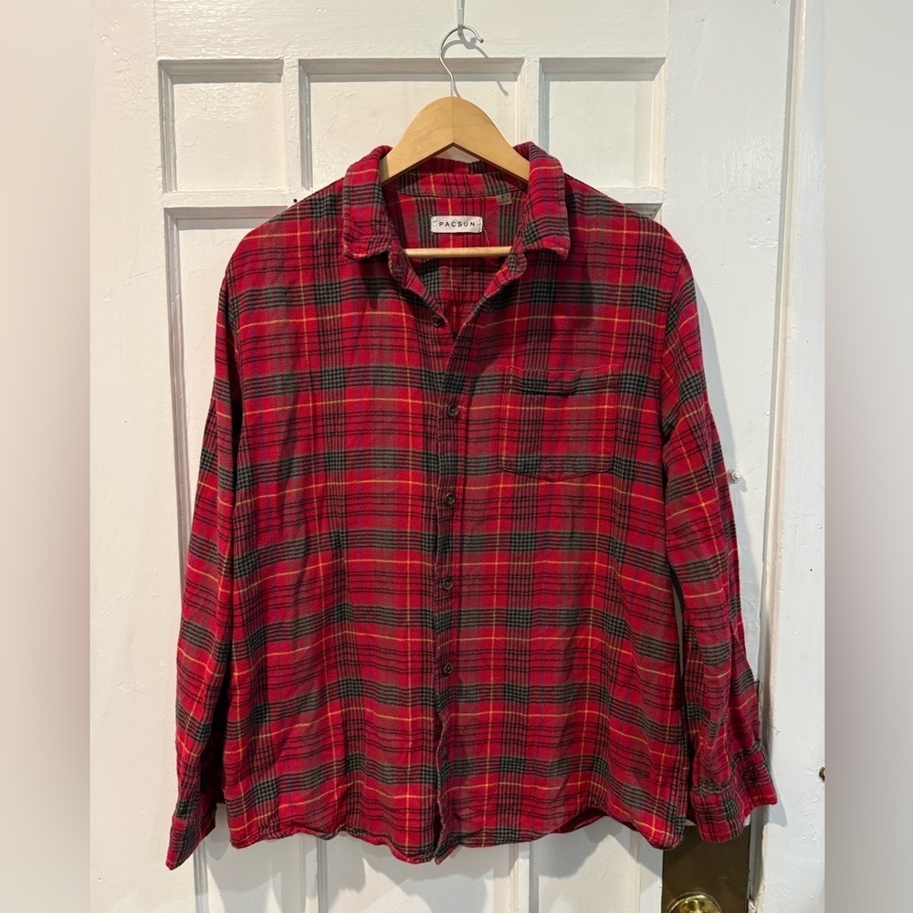 PacSun Red Plaid Men's Shirt